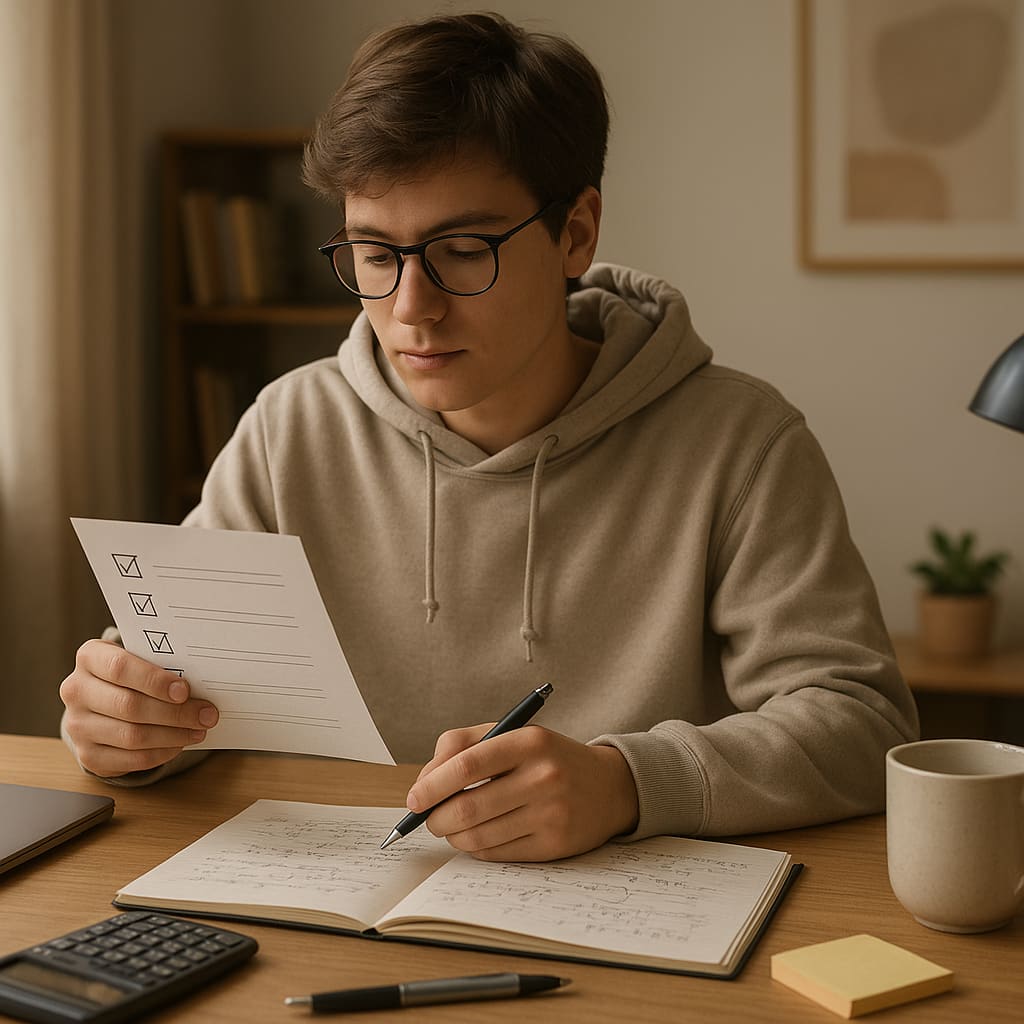 Prüfungsvorbereitung Mathe zu Hause