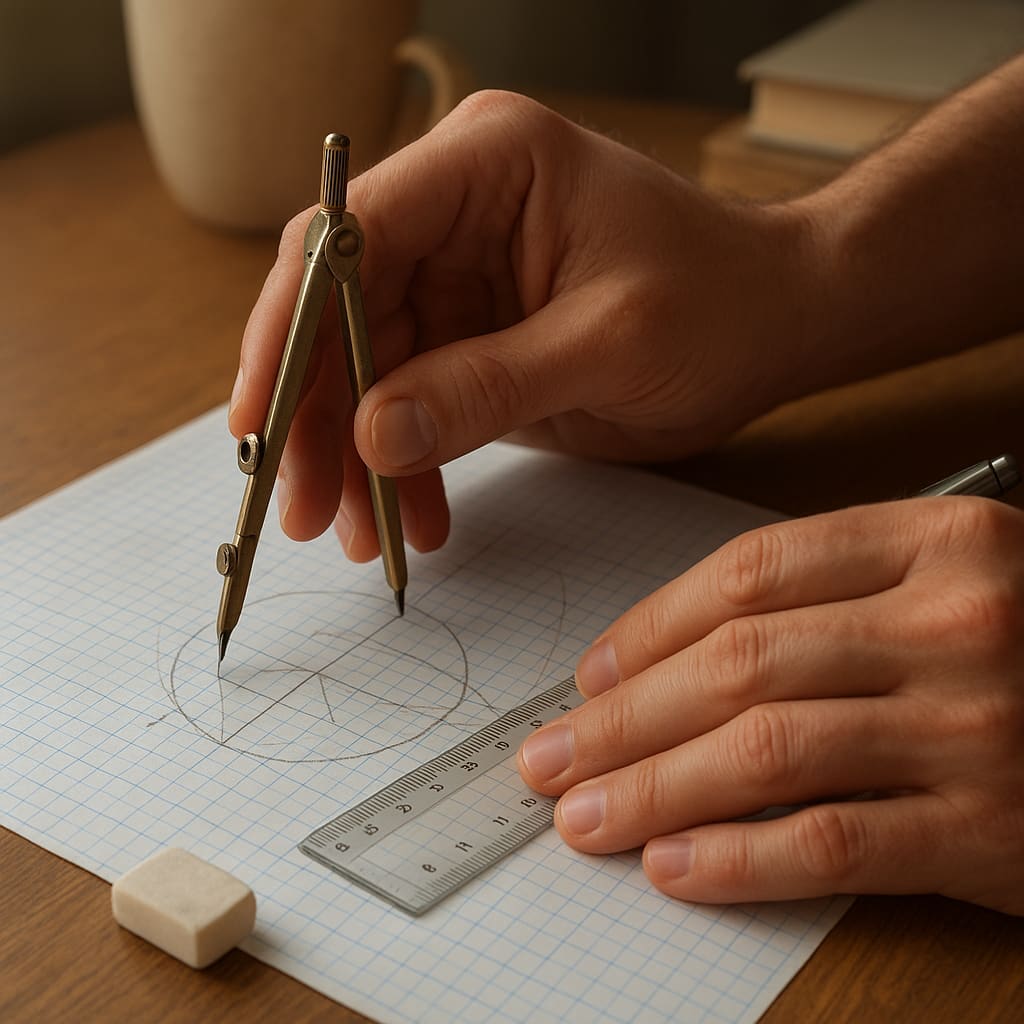 Geometrie-Übungen mit Lineal und Zirkel